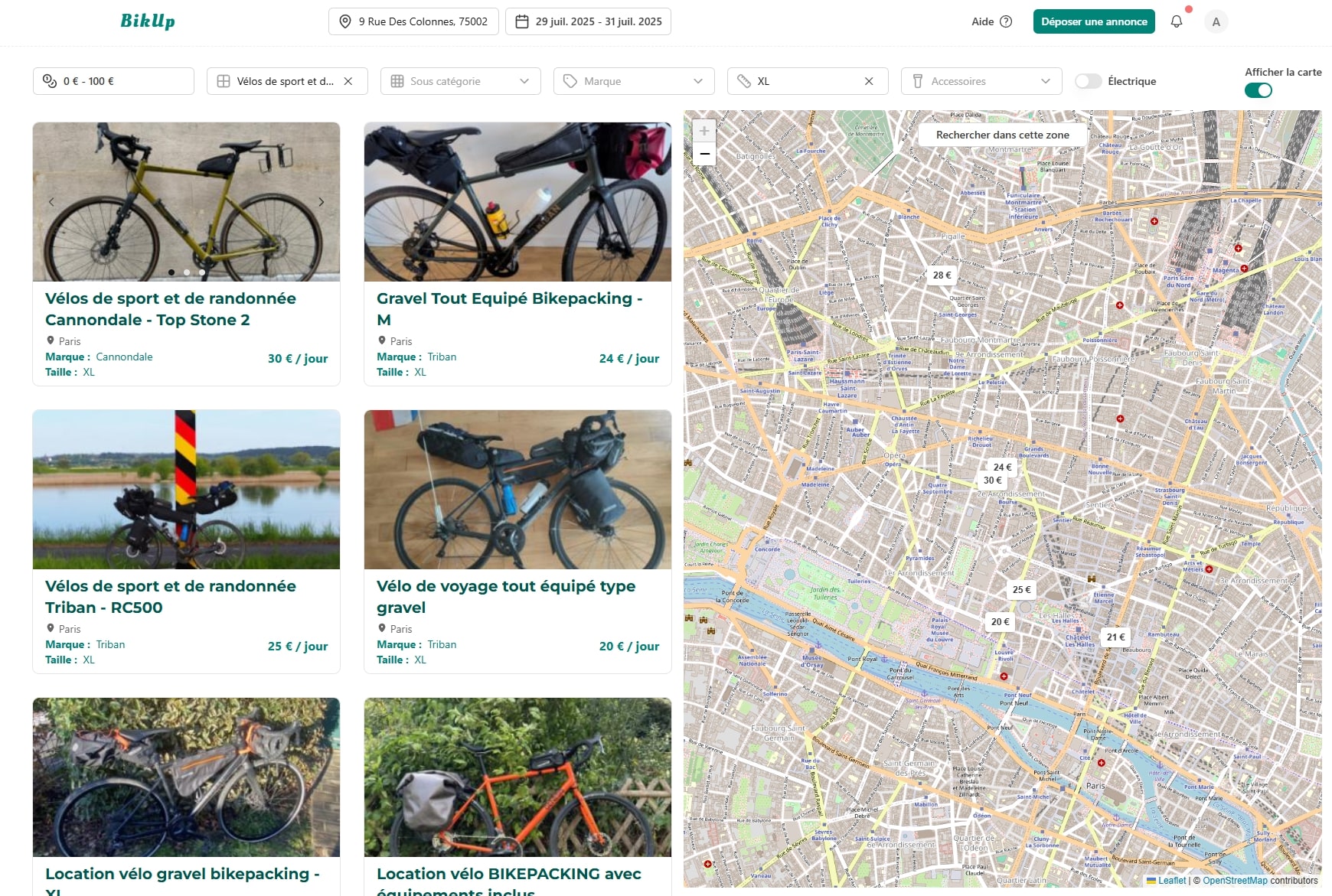 Location vélo électrique